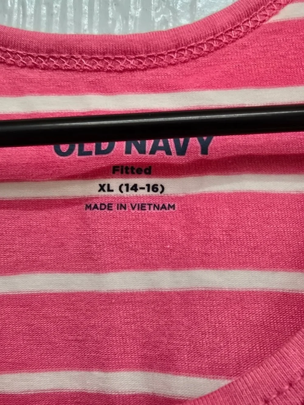 New Kids XL Old Navy Pink and White Striped Tank